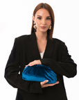 Pasticcina morbida in velluto blu - Mya Accessories