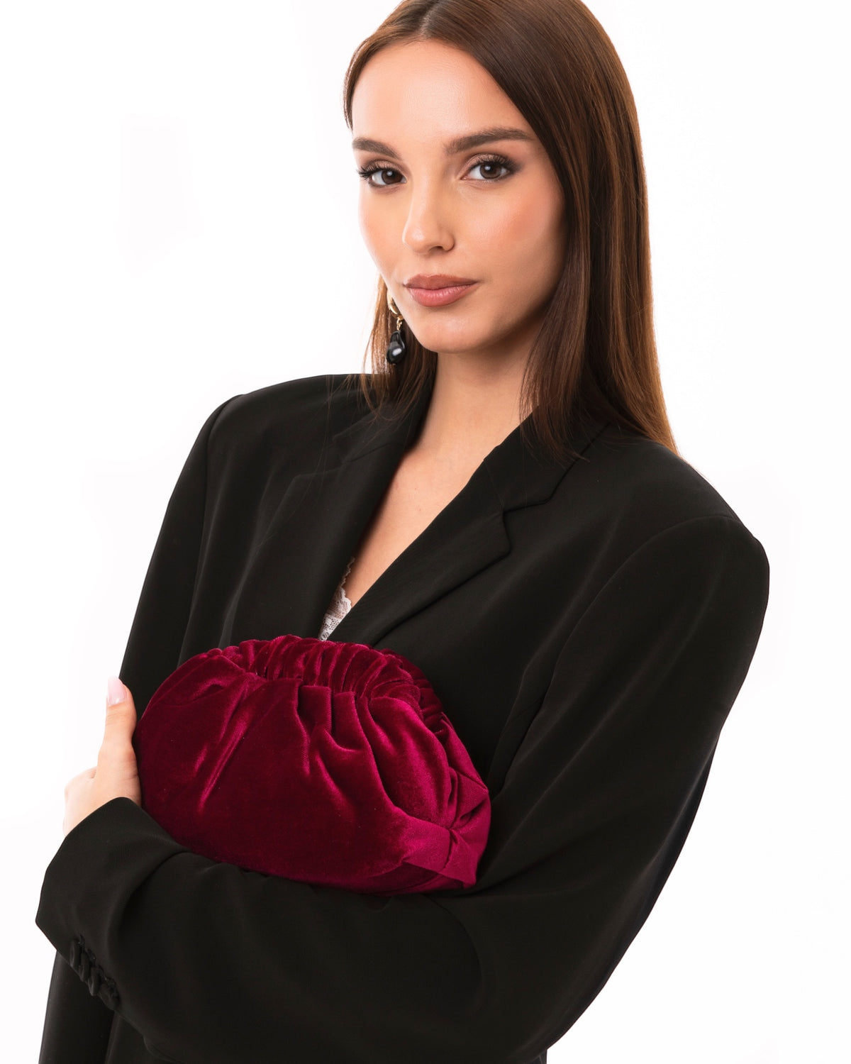 Pasticcina morbida in velluto rosso rubino - Mya Accessories