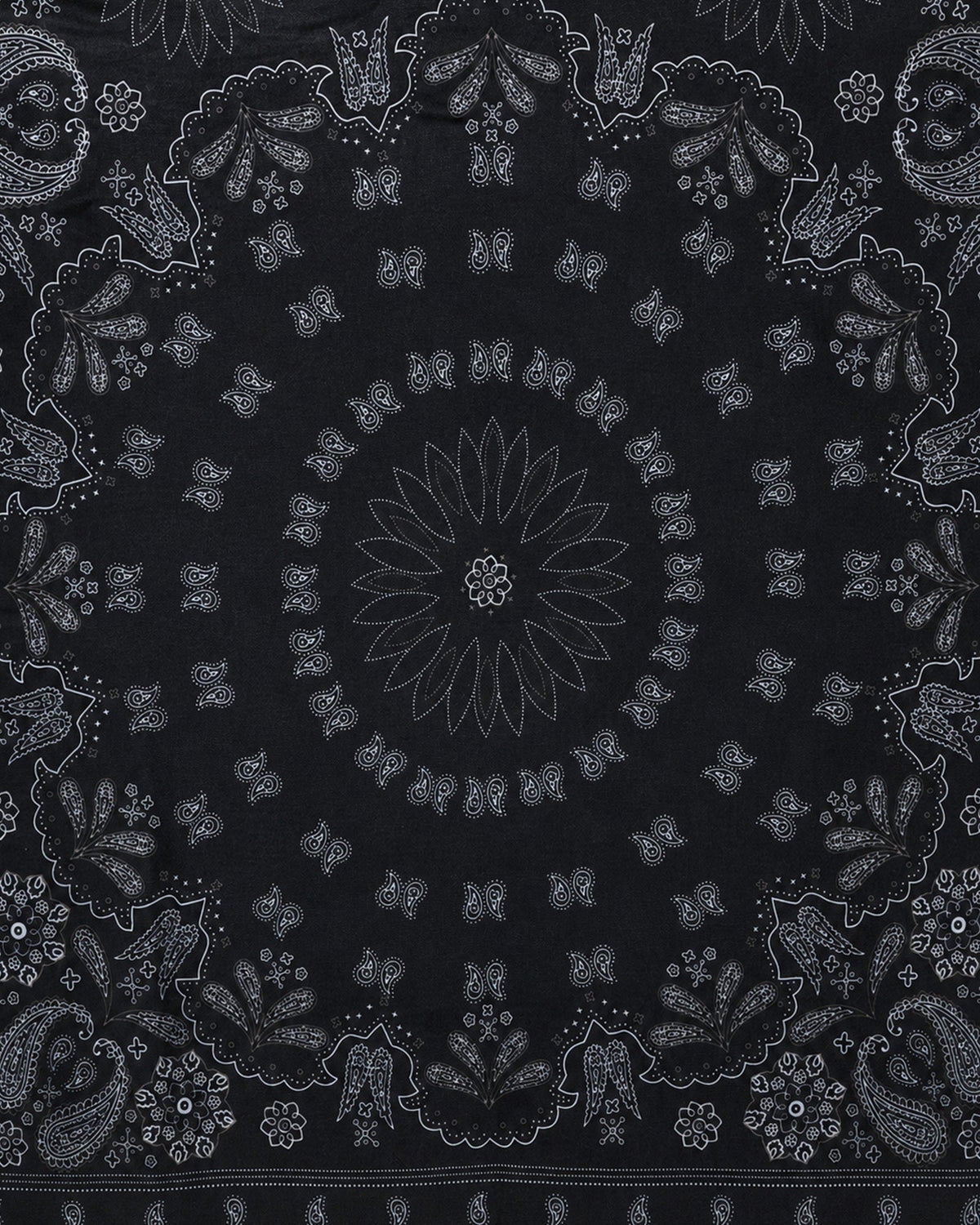 Sciarpa in cotone dalla texture mandala tono nero - Mya Accessories