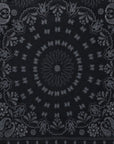 Sciarpa in cotone dalla texture mandala tono nero - Mya Accessories