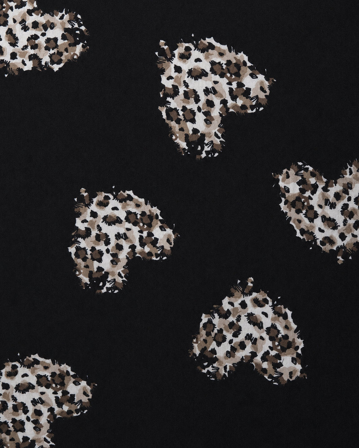 Sciarpa nera con stampa a cuori maculati - Mya Accessories