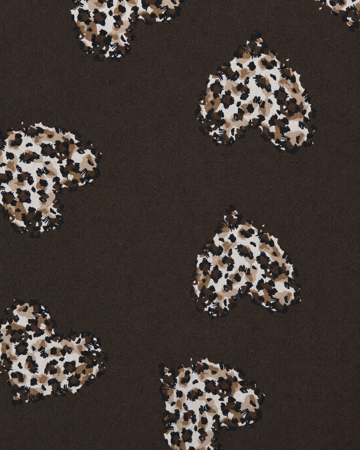 Sciarpa marrone con stampa a cuori maculati - Mya Accessories