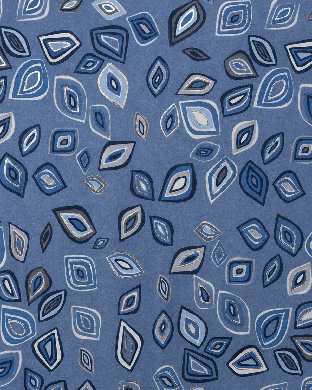 Sciarpa in cotone azzurra con stampa geometrica - Mya Accessories