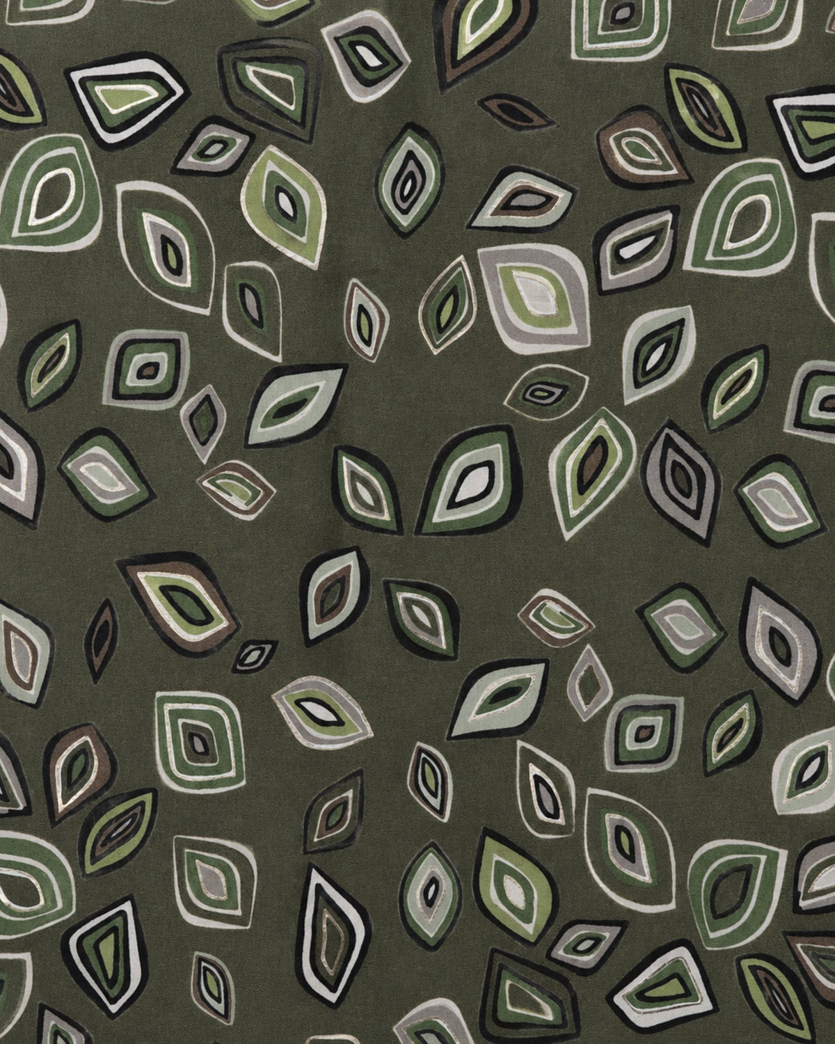 Sciarpa in cotone verde con stampa geometrica - Mya Accessories