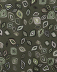 Sciarpa in cotone verde con stampa geometrica - Mya Accessories