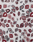 Sciarpa in cotone bianca con stampa geometrica rossa - Mya Accessories