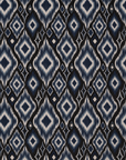 Sciarpa in cotone con stampa geometrica tono blu