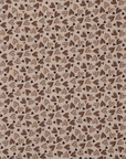 Sciarpa in cotone beige con stampa a cuori tono marrone