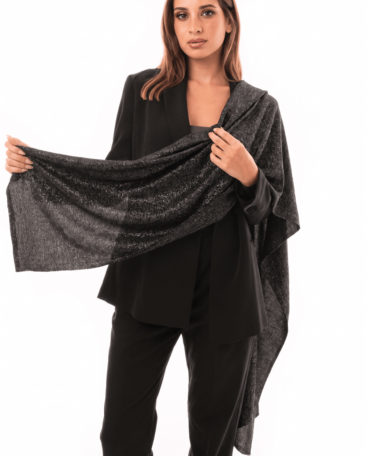Sciarpa morbida in lurex argento - Mya Accessories