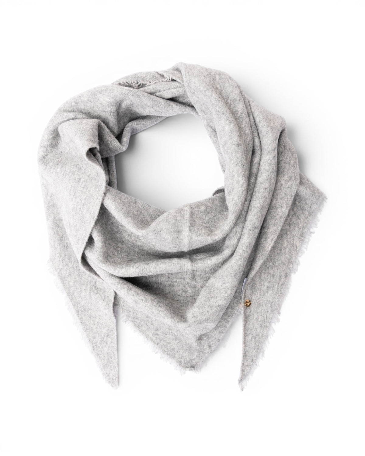 Foulard/kefia a tinta unita grigio chiaro con frange - Mya Accessories