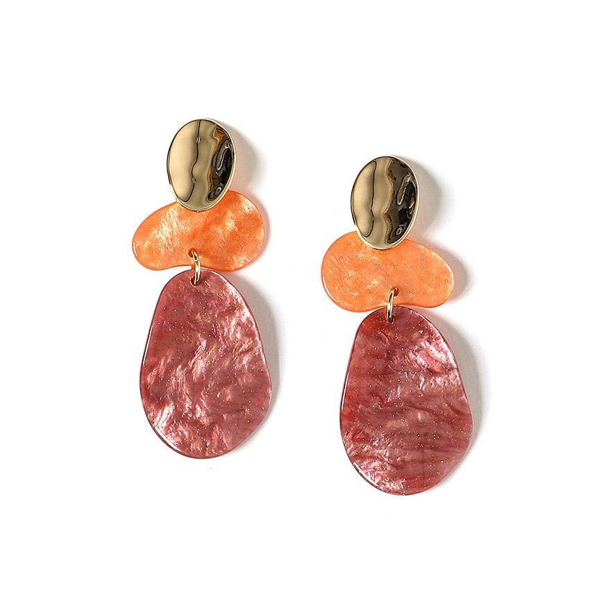 Orecchini arancio e rosa - Mya Accessories