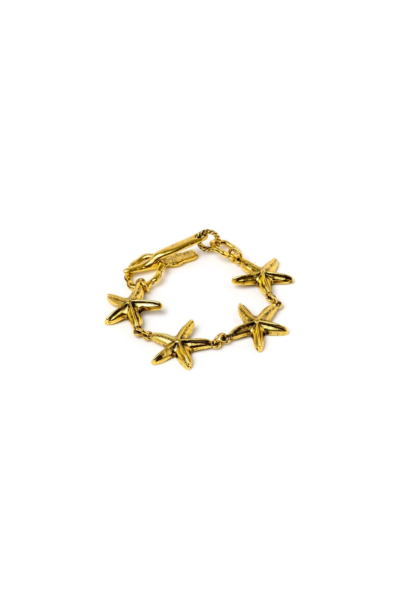Bracciale in metallo color oro a stella marina - Mya Accessories