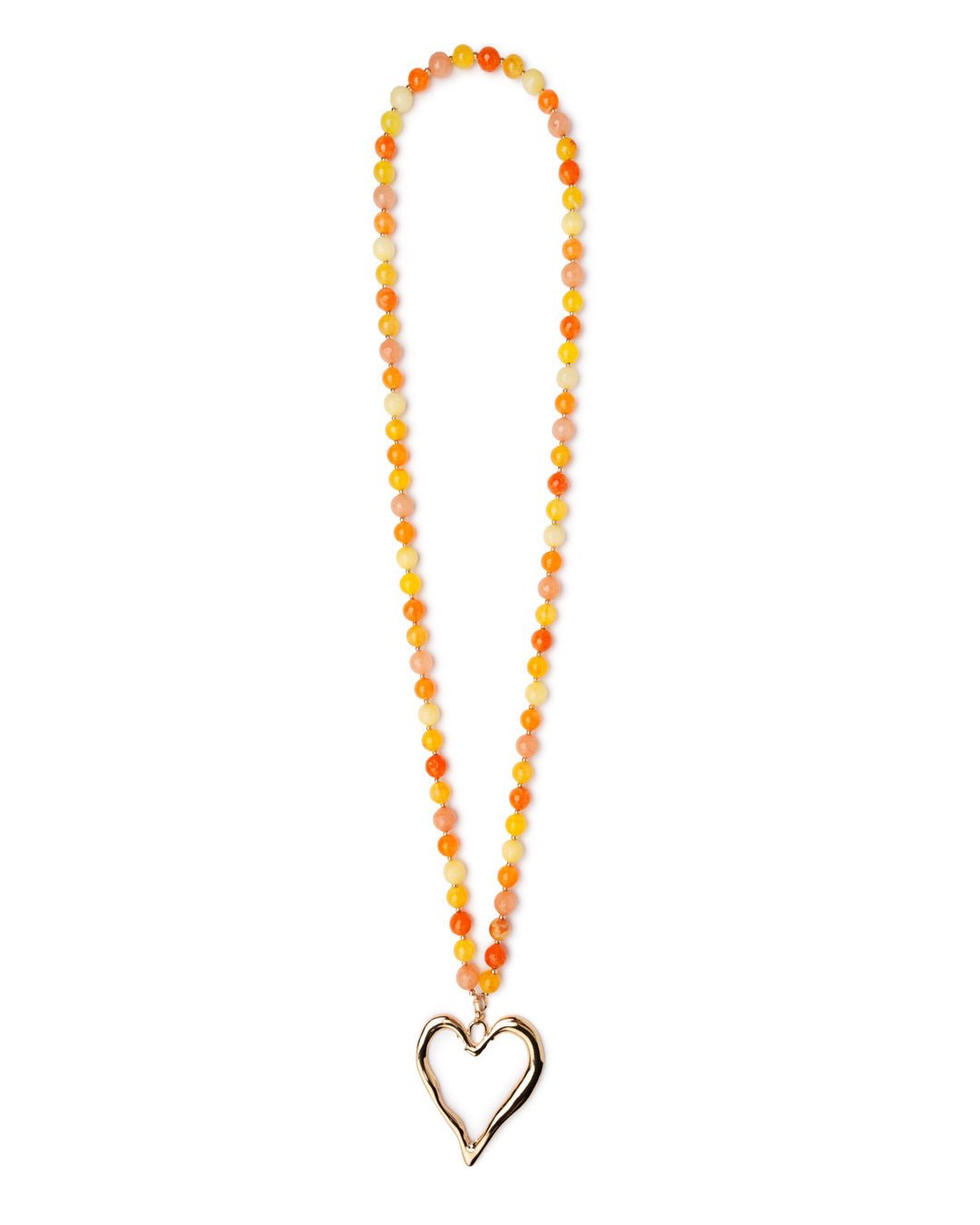 Collana in bronzo con maglia marina color arancio, bianco e sfumature Collana in bronzo con maglia marina color arancio, bianco e sfumature