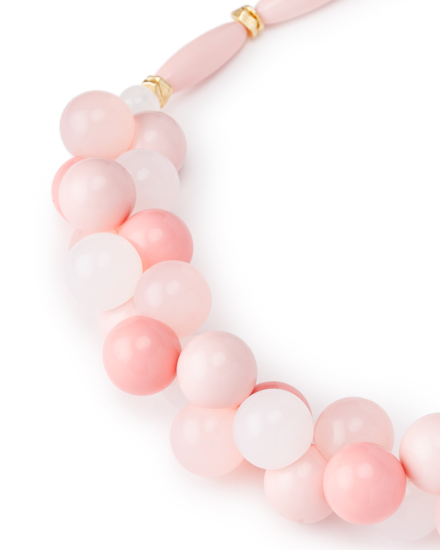 Collana in acrilico mix balls sui toni del rosa - Mya Accessories