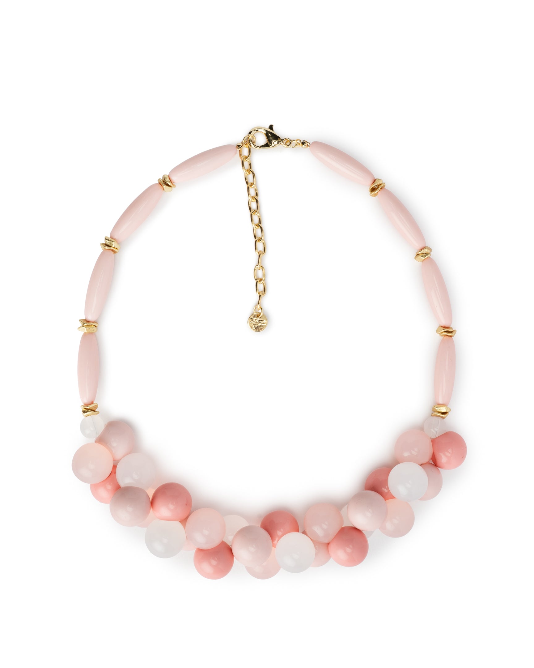 Collana in acrilico mix balls sui toni del rosa - Mya Accessories