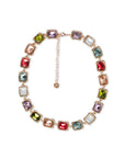 Collana girocollo in metallo con pietre in vetro multicolore - Mya Accessories