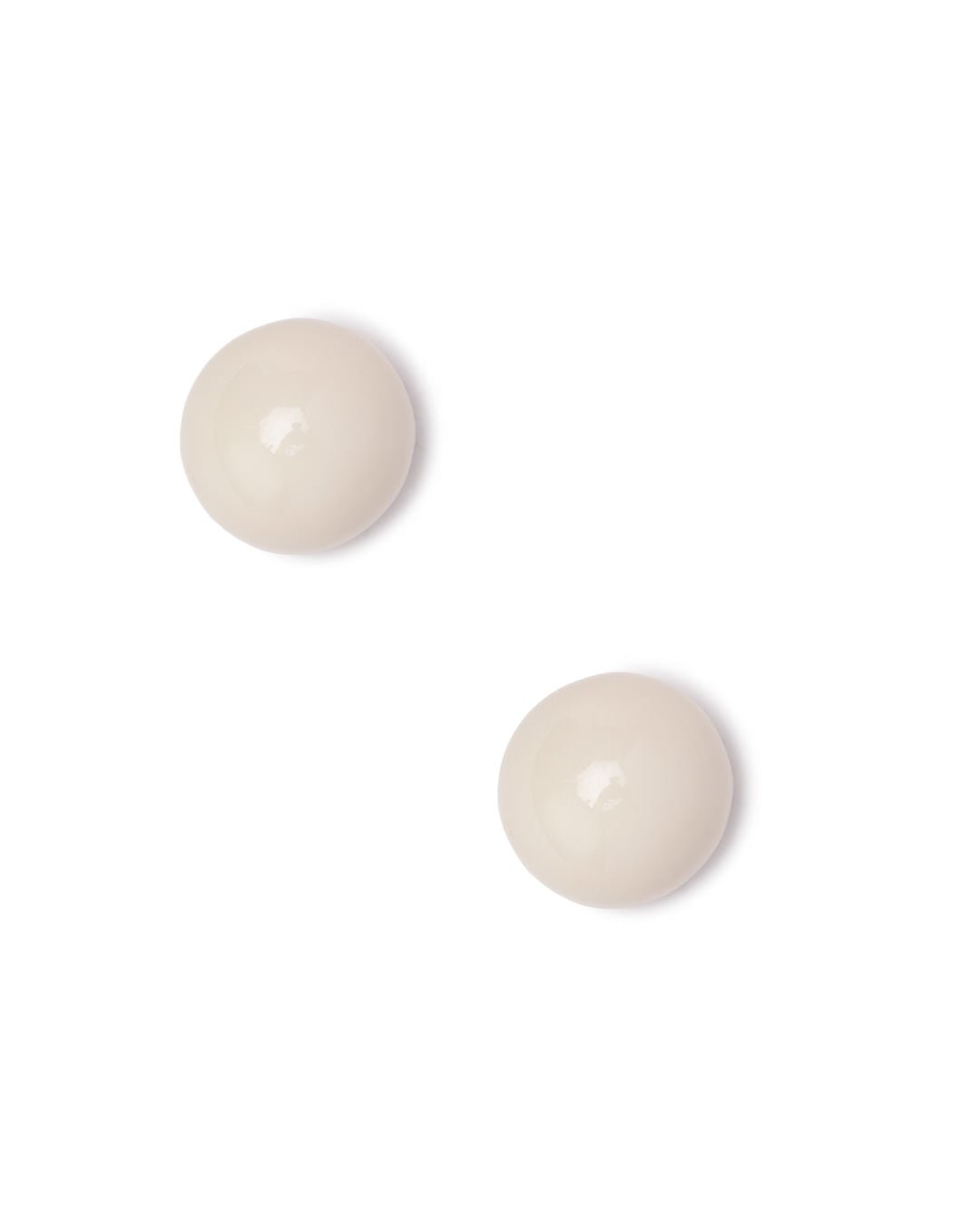 Orecchini in acrilico a sfera bianca - Mya Accessories