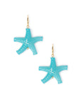 Orecchini pendente a stella marina in acrilico turchese - Mya Accessories