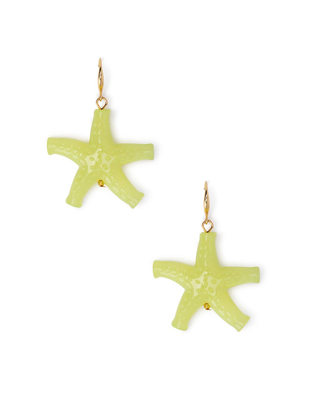 Orecchini pendente a stella marina in acrilico verde lime - Mya Accessories