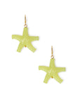 Orecchini pendente a stella marina in acrilico verde lime - Mya Accessories