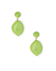Orecchini pendente in acrilico verde mela dalla forma irregolare - Mya Accessories