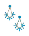 Copia del Orecchini chic pendenti in metallo, con pietre in vetro azzurre - Mya Accessories
