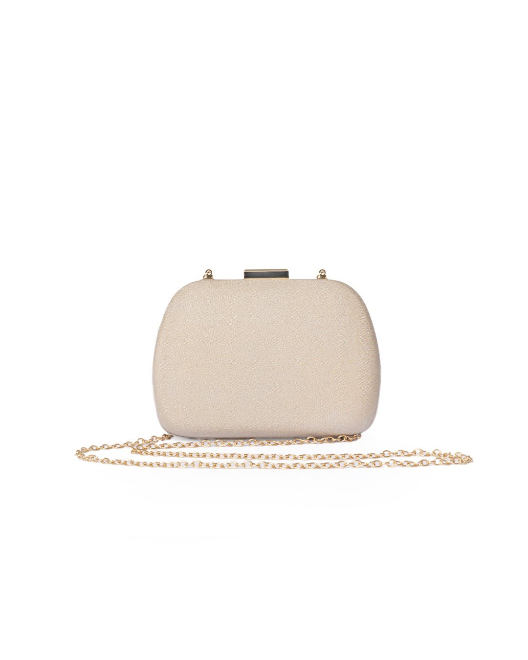 Borsa clutch ovale colore oro brillantato - Mya Accessories