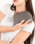 Borsa clutch ovale grigio antracite brillantato - Mya Accessories