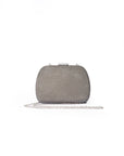 Borsa clutch ovale grigio antracite brillantato - Mya Accessories