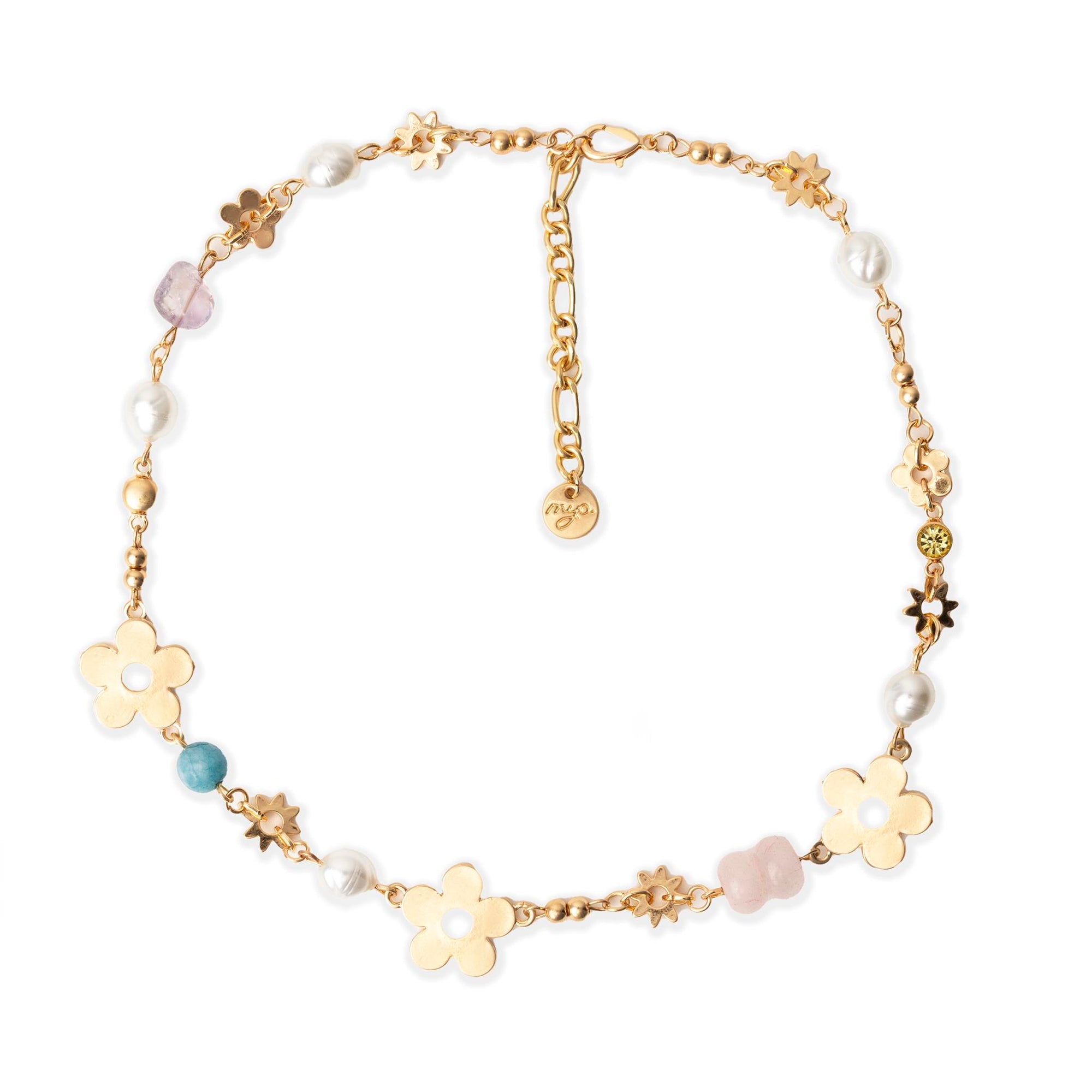 Collana girocollo con fiorellini in metallo - Mya Accessories
