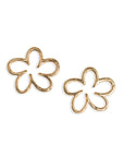 Orecchini in metallo con fiore stilizzato - Mya Accessories