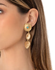 Orecchini pendenti a cuore in metallo - Mya Accessories