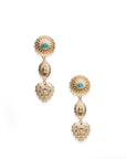 Orecchini pendenti a cuore in metallo - Mya Accessories