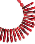 Collana girocollo acrilico con rami tono corallo - Mya Accessories