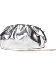 Borsa clutch tessuto morbido colore argento - Mya Accessories