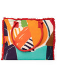 Borsa mare in cotone con stampa multicolore - Mya Accessories