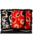 Borsa mare in cotone con stampa animalier multicolore - Mya Accessories