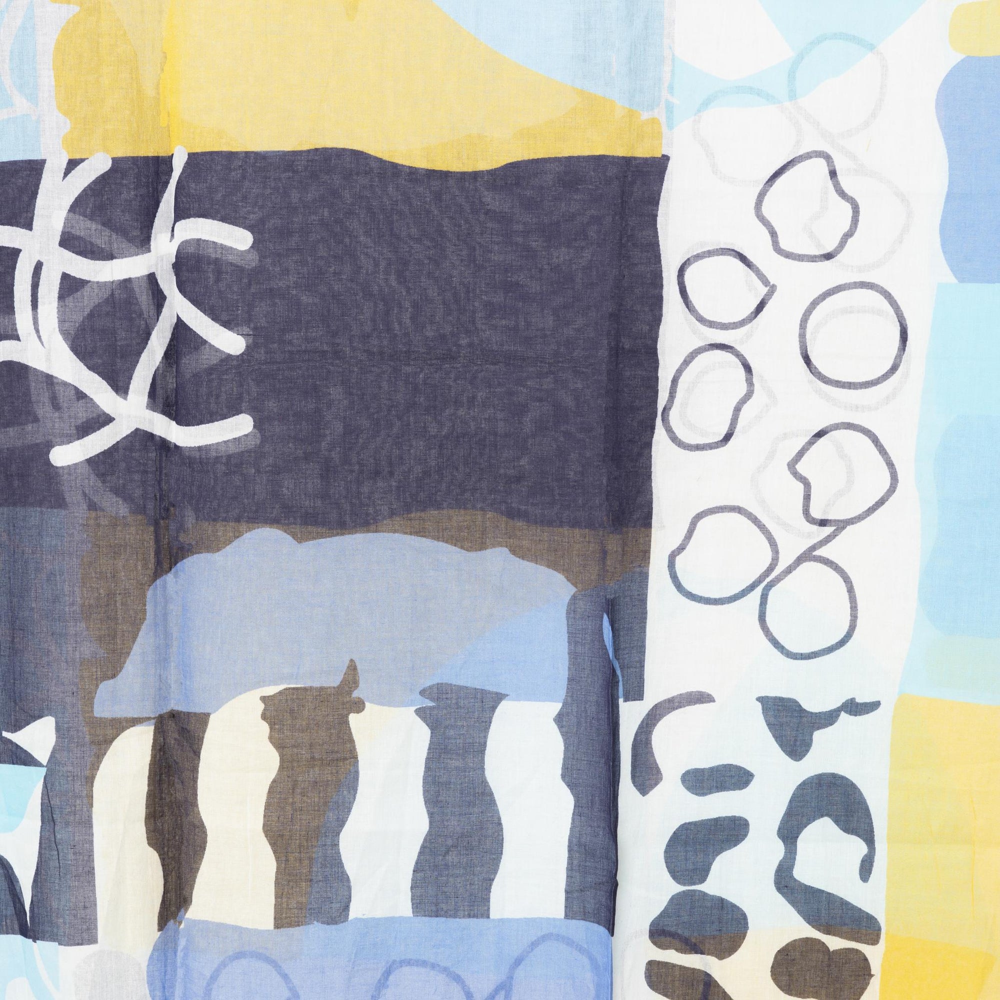 Pareo in cotone con texture marina tono blu - Mya Accessories