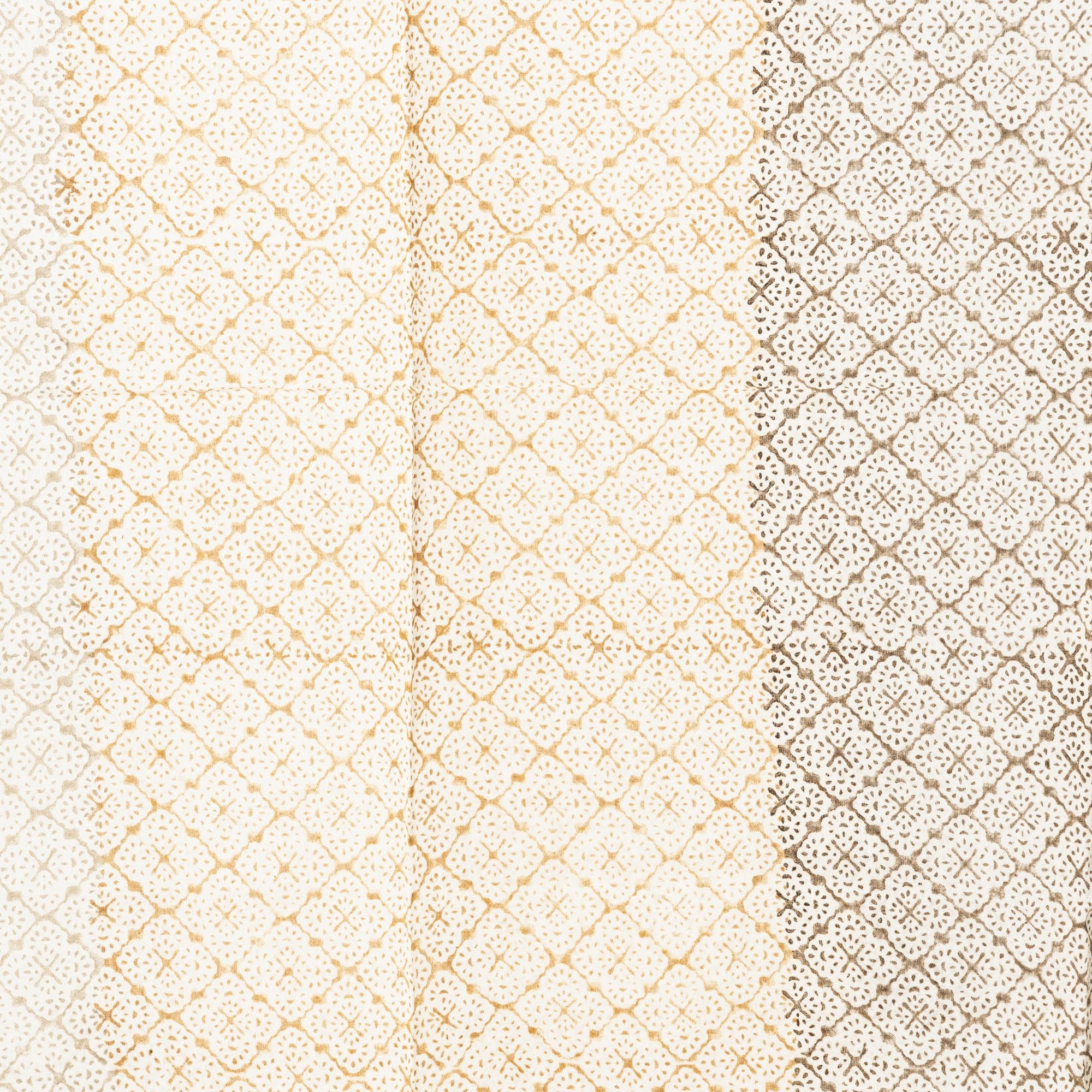 Pareo in cotone con stampa a mano tono beige - Mya Accessories