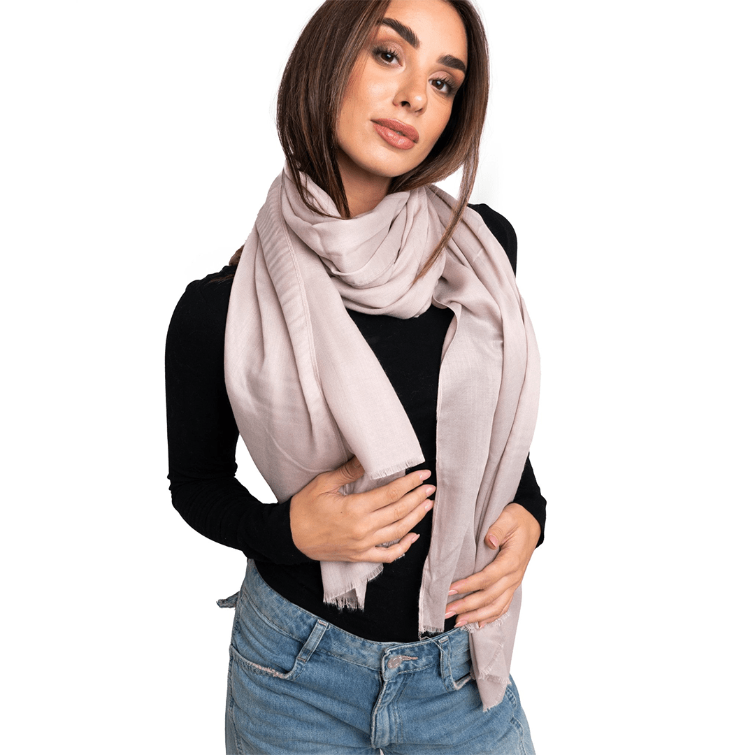 Sciarpa in cotone tinta unita rosa - Mya Accessories