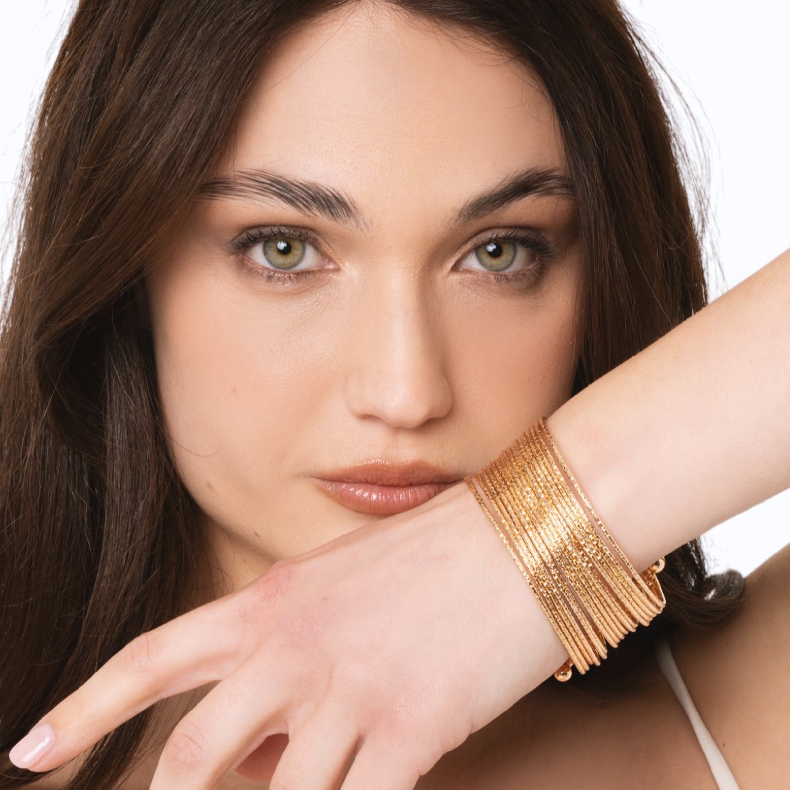 Bracciale rigido multi filo in metallo - Mya Accessories