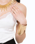 Bracciale a schiava in metallo antichizzato forato - Mya Accessories