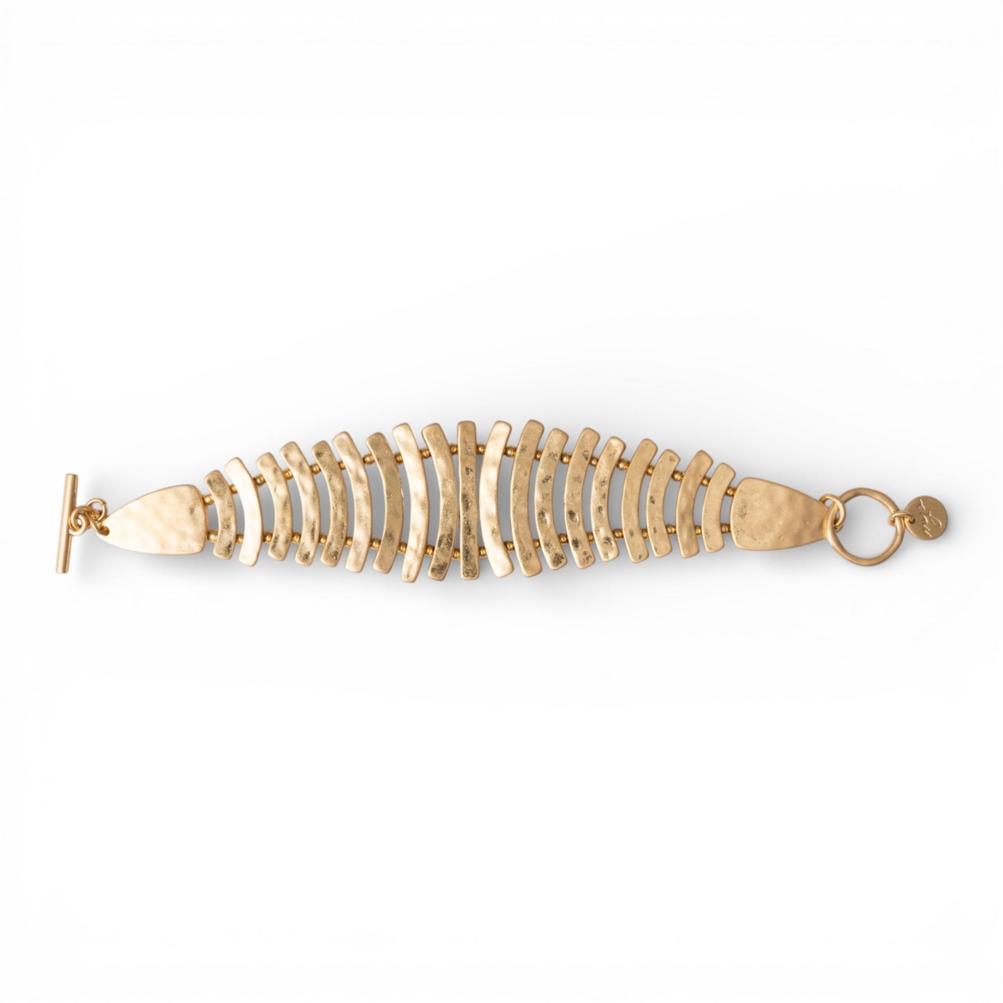 Bracciale a lisca di pesce in metallo antichizzato - Mya Accessories