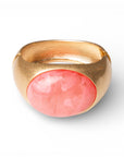 Bracciale a manetta con pietra in resina rosa - Mya Accessories