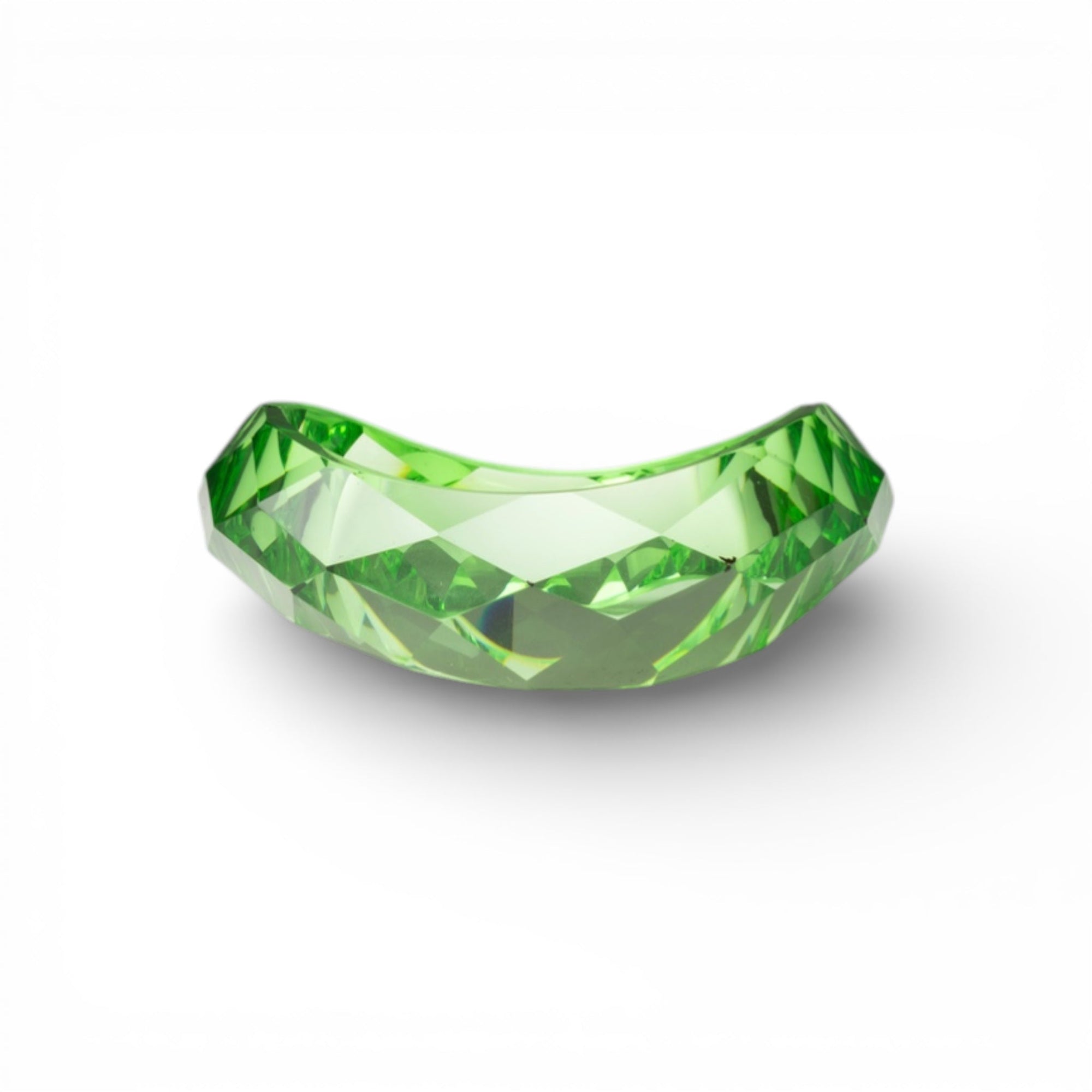 Bracciale bangle con design sfaccettato trasparente verde - Mya Accessories
