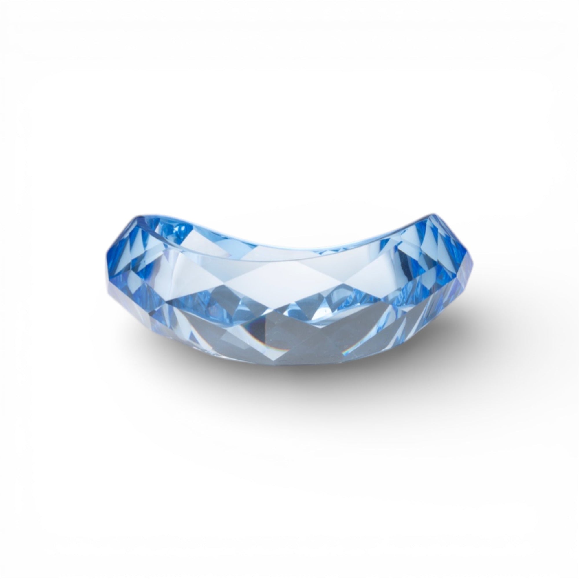 Bracciale bangle con design sfaccettato trasparente blu - Mya Accessories