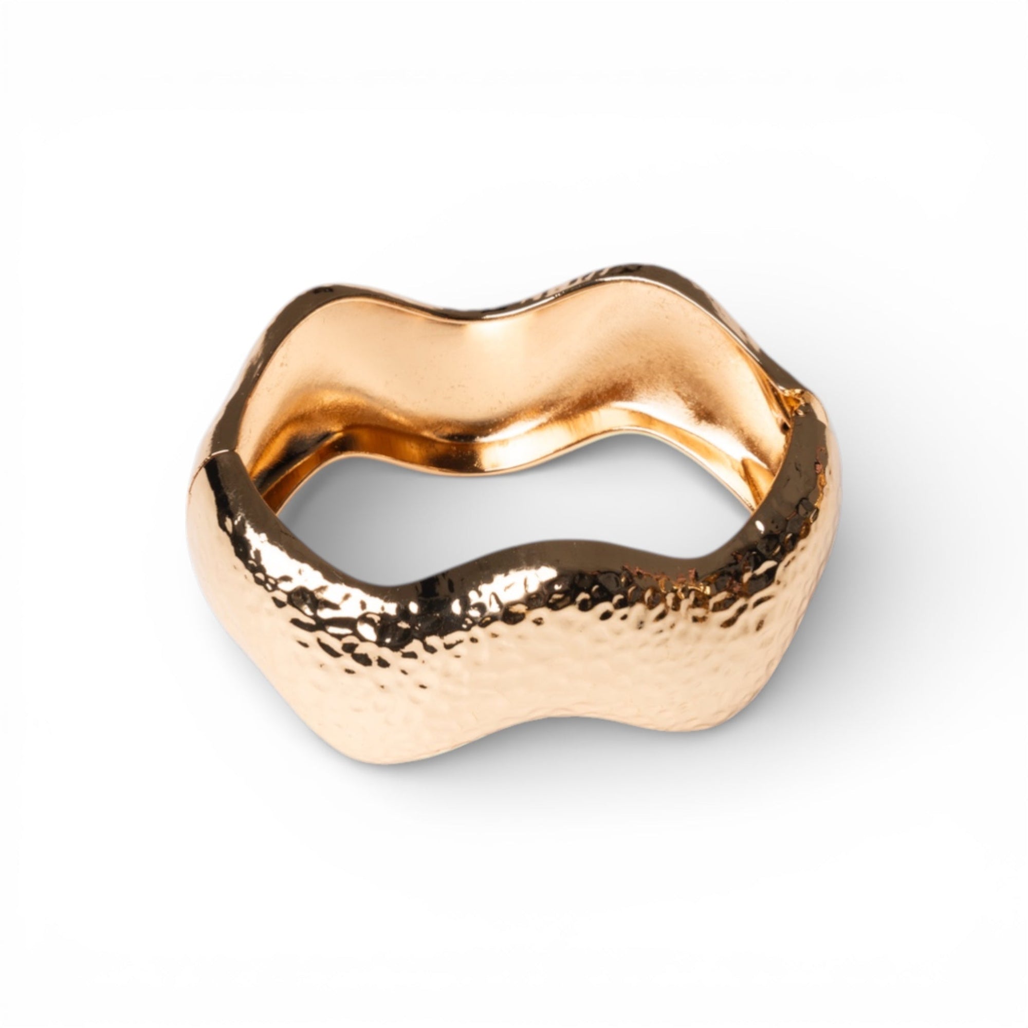 Bracciale a manetta rigido con design ad onda - Mya Accessories