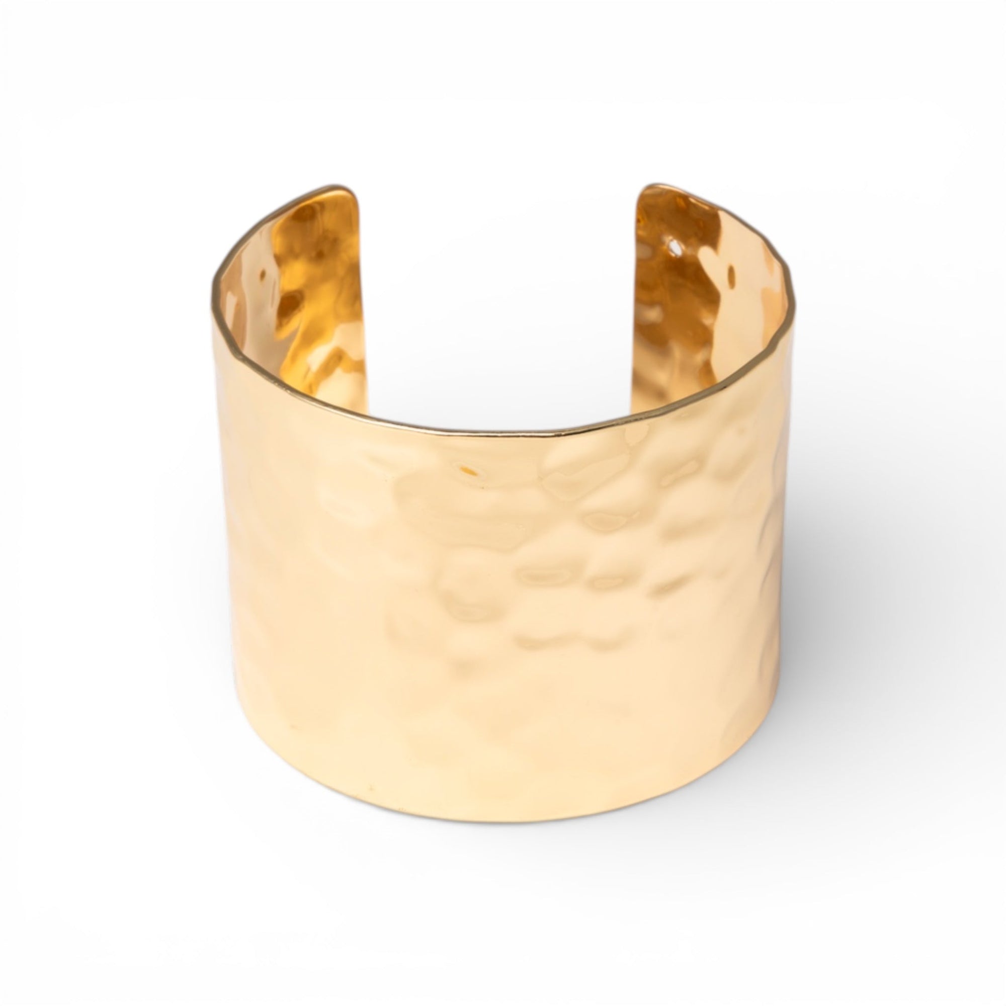 Bracciale rigido a fascia in metallo martellato - Mya Accessories