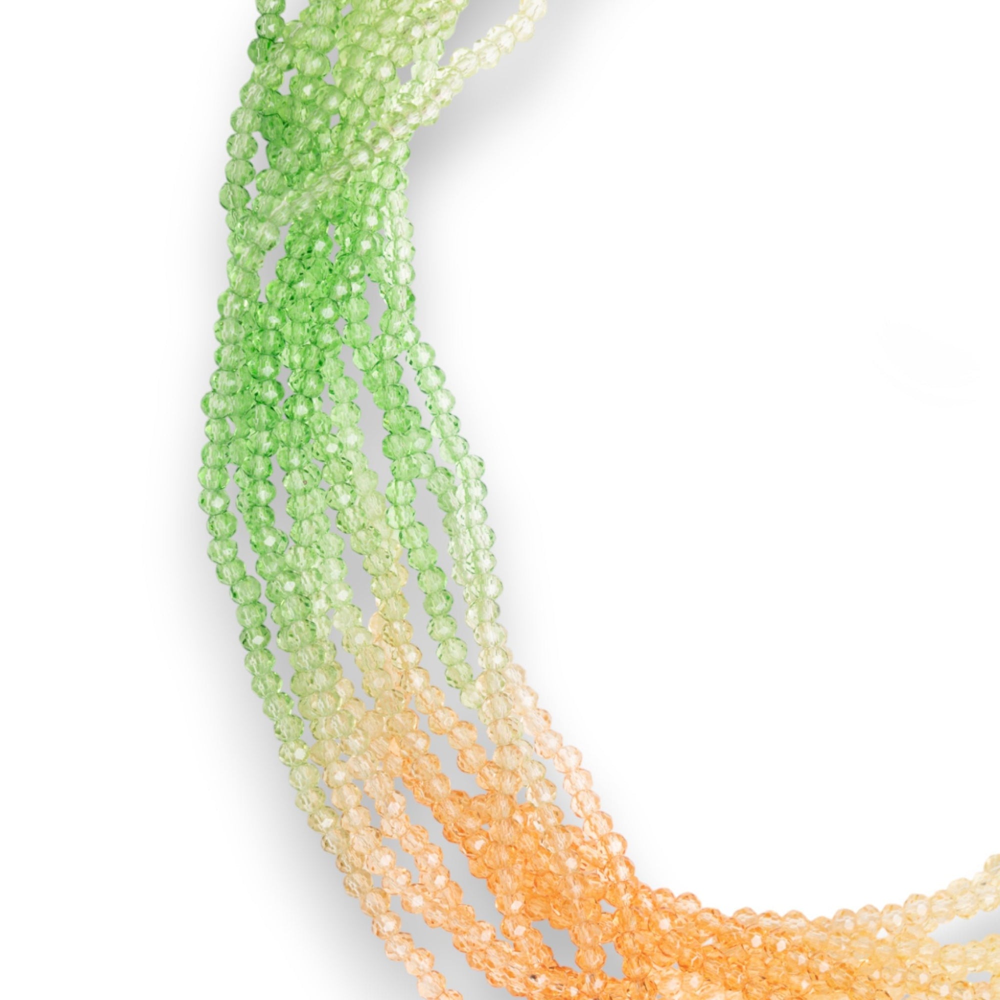 Collana girocollo multi filo di pietre in vetro multicolore - Mya Accessories