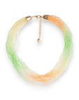 Collana girocollo multi filo di pietre in vetro multicolore - Mya Accessories